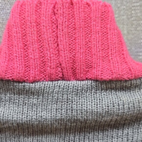 Dog Argile Sweater, Vibrant Life, Lg Pink, Grey, Gray, Diamonds, Knit Ribbed Hem - Picture 9 of 9